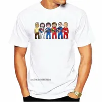 herr t-shirts legender Juan Manuel Fangio Michael Schumacher Ayrton Senna Alain Prost Nigel Mansell T-shirt tee Euro storlek SBZ222 1863A I4KU#