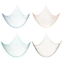 Other Home Decor Mediterranean Style Fishing Net Handmade Thread Bar P ography Props Fish Nets with Shells Beach Scene Party Wall 221006