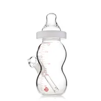 7,9 cala butelka dla niemowląt dziwka z czystych kolorami szklany bong z rozproszonym perkologatem w dół i stawem męskim 14 mm