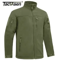 Mens jaquetas tacvasen jacket tático de lã de inverno masculino exército de caça militar térmico térmico Segurança de zíper completo de zípeis