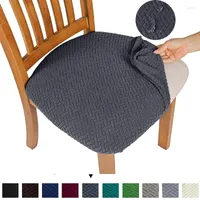 Chair Covers Durable WaterProof Removable Dining Seat Cover Jacquard Stretch Cushion Slipcover For Room Kitchen Banquet