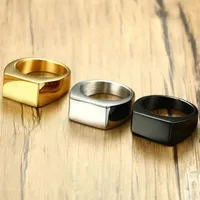 Simple fashion alloy smooth ring gold silver and black 3 color optional content can be customized226I