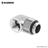 Computer Coolings 2pcs Barrow G1 4'' 90 Degree Rotary Fittings Water Cooling Kit Elbow Black White Silver TWT90-V2.5
