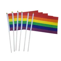 Баннерные флаги 14x21 см. Флаг размахивать гей -чирлидером баннер флагшток полиэфир.