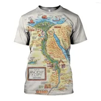 Camisetas para hombres Thierry Giza Ancient Egipto y Nubia 3d Summer Summer Breatable Camisa de manga corta Camiseta de moda informal Streetwear