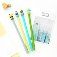 Pcs Sunny Day Cactus Succlent Gel Pen 0.5mm Black Color Writing Pens Stationery Items Gift Office School Supplies EB773