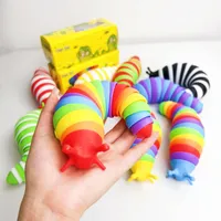 Neue Zappel Toy Party Party Gunst Slug artikulierte flexible 3D-Slug Alle Alterserhilfemaßnahmen Anti-Angst-sensorisches Spielzeug für Kinder Erwachsene Großhandel Großhandel