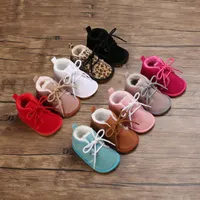 İlk Yürüyüşçüler Bebek Ayakkabıları Bebek Toddler Boy Snow Poties Konfor Kış Sıcak Pamuk Anti-Slip Sneaker