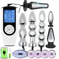 Sex Toy Massager Electro Shock Anal Butt Plug Kits Electric Stimulator Dildo Vibrator Expand Anus Vagina Device Body Massage Products