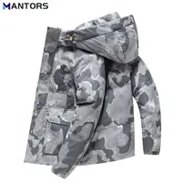 Mens Down Parkas MANTORS Winter Jacket Thick Warm Camouflage Fashion Puffer White Duck Filling Couple Windproof Coat 221007