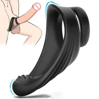 Masseur de jouets sexuels Samox Silicone Penis Ring Scrotum Bind Cock Toy pour hommes érection Massage de la prostate Double retard Ejaculation Lock