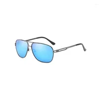 Солнцезащитные очки с двойной лучевой металлической рамкой мужчины дизайн очков для рыбалки за рулем солнечные очки оттенки Oculos Gafas Goggles 0964WD