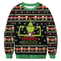 Men's T Shirts Funny Santa Ugly Christmas Sweater Men Women Autumn Crew Neck Holiday Party Xmas Sweatshirt Couple Pullover Jumpers