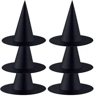 Halloween Hexenhut Cap Kostümzubehör für hängende Hexenhüte Dekoration oder Halloween -Party schwarz