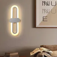 Indoor LED Wall Light Lamp 8W Iron Acrylic Lights Gold Black White Decorative 85-265V Bedroom Living Room Lighting Fixtures Le-478