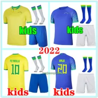 2022 Maillot de football Brazil soccer jersey kids football kit MARCELO FIRMINO VINI JR 22 23 Brasil football shirt 2023 Brésil maillot foot