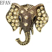 Brooches Fashion Vintage Rhinestone Elephant Brooch Pin For Men And Women Shirt Suit Collar Accessories India Jewelry