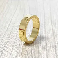 Steel Love Ring Gold Sier Rose Wedding Band Rings for Women Engagement Men Wholal Jewelry Box Ship295E