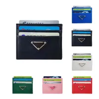 Designer Women&#039;s Mens Re-Edition triangle card holder Purses wallets Luxurys vintage wallet Leather with box branded retro wholesale Holders Coin card Key Pouch bags