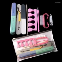 Nail Art Kits 8pcs set Manicure Tool Set Polished Care Exfoliating Base Beauty Kit For Beginner Salon Supplies And Tools