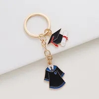 Alloy Doctor Hat Graduation Clothing Chain Key Ring Ring Pendant Every Bachelor Graduation Gift Pendant