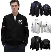 Men's Jackets 2023 Pearly Gates Mens Bomber Jackets Print Casual Sport Zipper Hooded Warm Long Sleeve Hoodies Jacket Sweater Coats Clothes 221006