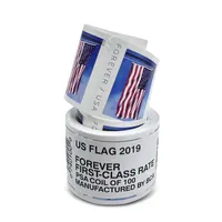 2019 US Flag Mail First - Rate Rate Roll of 100 for Orains Letters Card Card Cards Mail Supplies Anniversary Admins Admins Cleart