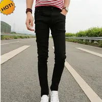 جينز ربيعي جديد الصيف جينز رجالي الترفيه سروال سروال ضيقة سروال أسود الطول سراويل قلم رصاص رخيصة الرجال كامل 2356