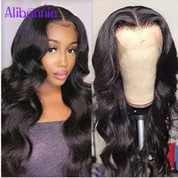 5x5 Lace Closure Wigs Brazilian Hair Body Wave Human Wig Pre Plucked Transparent For Women