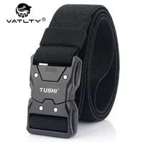 Belts VATLTY Unisex Elastic Hard Alloy Quick Release Buckle Tough Stretch Nylon Men's Military Tactical Work Accessories 221006