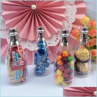 Enrole de presente champanhe Shape Candy Box Favores de casamento e presentes Caixas de ch￡ de beb￪ com MTI color