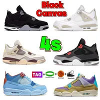 Jumpman 4 Retro Basketball Shoes 4s Mens Sneaker Black Canvas Infrared White x Sail Cool Grey Military Blue Gs Sand Unla Guava Ice Men Women