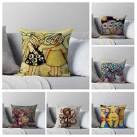 Pillow House Decorative Home Pillowcase For Sofa Cover 45 Nordic 40 40cm 40x40cm 50x50 Living Room Abstract 60x60 Grey 60