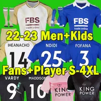 21/22 Leicester Football Jerseys The Fa Champions Wembley 2021 2022 Vardy Maddison Camiseta de Fútbol Hommes Kits + Kids Kits Ensembles complètes Maillot de Chemise de football Top
