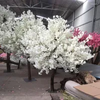 装飾的な花人工桜の木シミュレーション植物偽の緑のバンヤンウェディングパーティーの装飾屋外ステージガーデンデコレーション