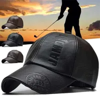 Ball Caps Leather Baseball Men&#039;s Fashion Sports Army Military Hat Man British Vintage Cowhide Hats 221007