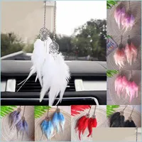 Party Favor Party Favor Car Dreamcatcher Hanging Feather Pendant In Cars Interior Accessories For Decorations Fashion Ornaments 68 O2 Dhkwb