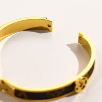 Gold Designers Bracelets Women Bangle Luxury Designer Black Letter Jewelry Wispy Bracelet Plated Stainless steel Love Gift Bangles Mens