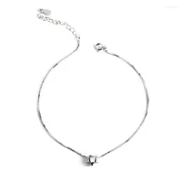 Chevillets ypay réel 925 Sterling Box Box Chain Star Charm Foot Jewelry Anklet For Women Girls Girn Bracelet Fine YMA028