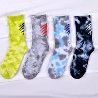 Men's Socks Tie-dye Claw Marks Printing Street Trend High-top Tide Basketball Men Long Skateboard Hip Hop Cotton Socks2022