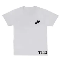 Spielen Sie Designer Herren T-Shirts Mode Frauen Kurzarm Herzabzeichen T-Shirts Top Kleidung XS-S-M-L-XL-XXL-XXXL