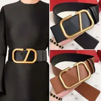 Luxury Designer Belt Womens Belt Fashion Belt Woman 7cm Wide Black Leather Metal Buckle Beautiful 7Colo Optiona 90-125cm med box grossistanpassning