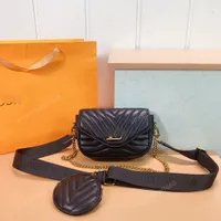 Women Shoulder Bag Genuine leather cross body twin set satchel handbag presbyopic mini package Multi Pochette lady
