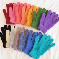 Five Fingers Gloves Cute Rabbit knitting Female Winter Mittens Factory Outlet Fur women&#039;s winter gloves Women Girls 221007