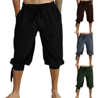 Мужские брюки Мужские средневековые эпохи Возрождения викингов пиратский косплей костюм свободные всадники крестьяне брюки Bloomers Bloomers