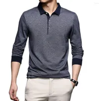 Men's Polos Top Grade Fashion Brand Men Plain Polo Shirts For Solid Color Casual Designer Long Sleeve Tops Men's Clothing 2022