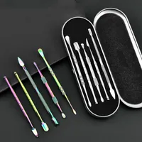 Wax Dabber Stick Tool Kits E Cig Accessories Rainbow Dipper Manicure Smoking Pipe Bong Tobacco Cleaner Vaporizer Pen Atomizer Oils Enail Dry Herb Dab Nail Beauty Sets