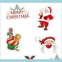 Lodówka magnesy świąteczne Święty Mikołaj Paster Wall Car dziękuję naklejki łazienka domowa dekoracja wodoodporna papierowa papierowa notebook dhcav