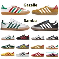 Zapatos gazelle samba hombres mujer zapatilla de zapatillas M￩xico vegano blancos blancos plataforma deportiva 36-45