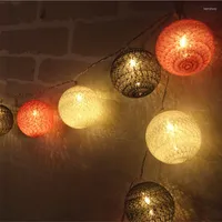 Str￤ngar 3.3m 20bollar Cotton Ball String Light Festival Fairy LED Strip f￶r Bedroom Party Christmas WC01-13